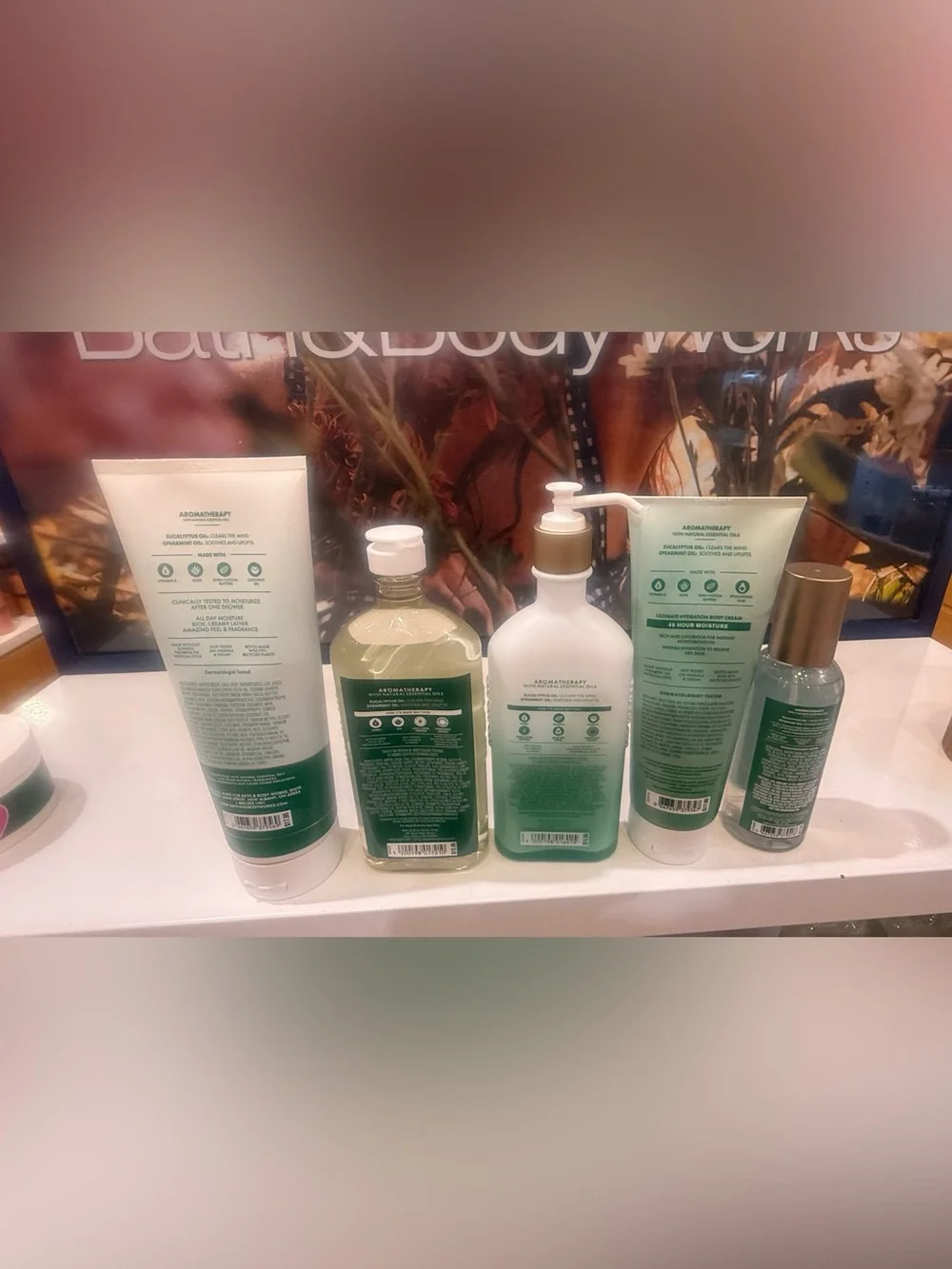 Bath & Body Works Eucalyptus Spearmint Body Care Set - Green